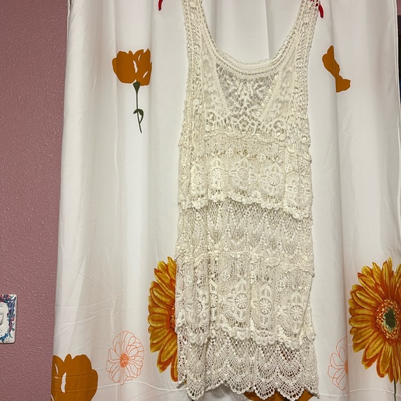 unbranded Tops - Bohemian Crochet Lace Tank Top Cover Up